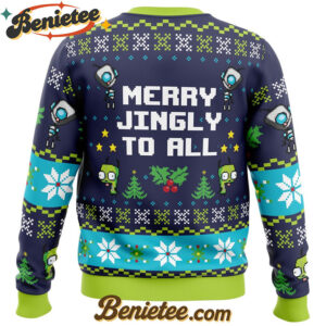 Merry Jingly Invader Zim Ugly Christmas Sweater
