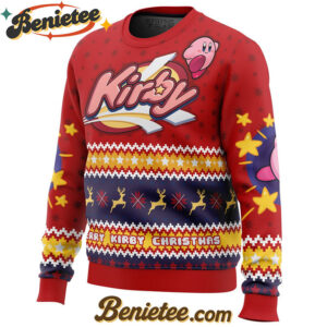 Merry Kirby Christmas Kirby Ugly Christmas Sweater