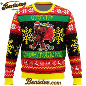 Merry Squatchmas Ugly Christmas Sweater