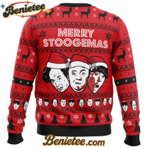 Merry Stoogemas 3 Stooges Ugly Christmas Sweater