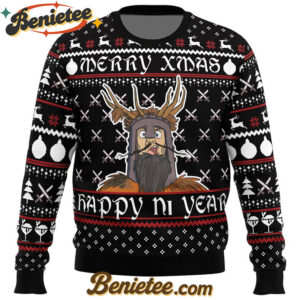 Merry Xmas Happy Ni Year Monty Python Ugly Christmas Sweater