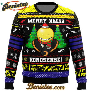 Merry Xmas Korosensei Assassination Classroom Ugly Christmas Sweater