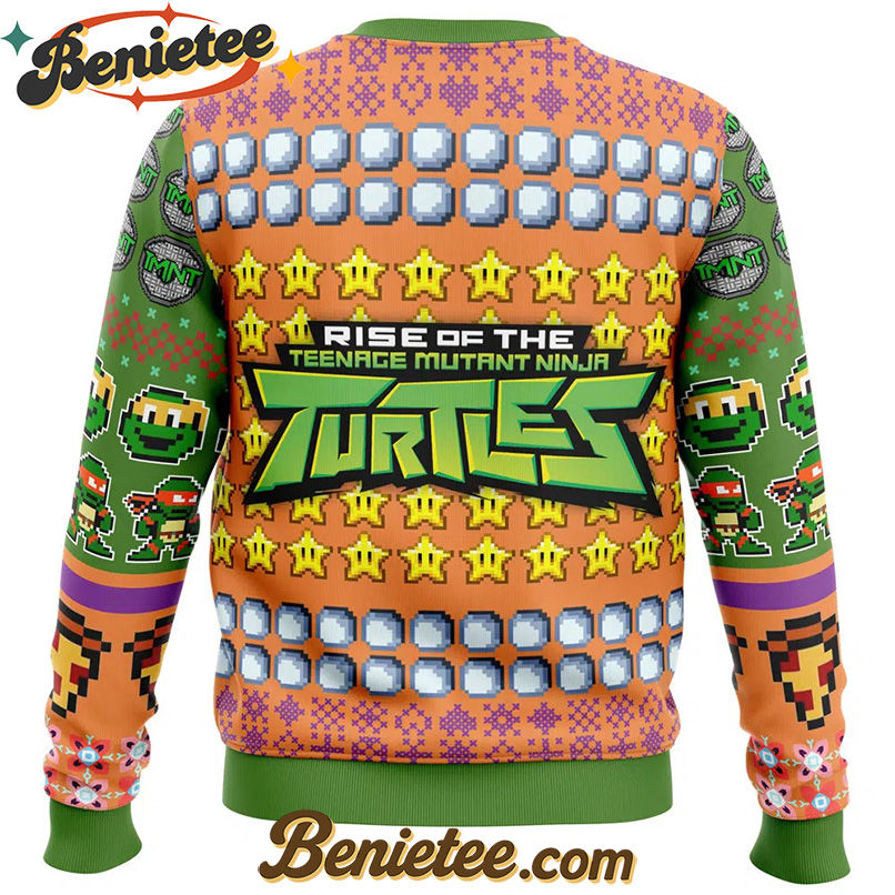 Michelangelo Rise of the Teenage Mutant Ninja Turtles Ugly Christmas Sweater