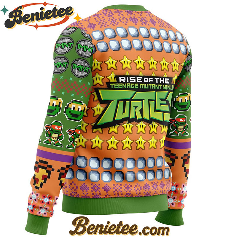 Michelangelo Rise of the Teenage Mutant Ninja Turtles Ugly Christmas Sweater