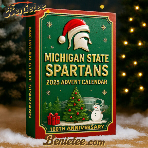 Michigan State Spartans 100th Anniversary 2025 Advent Calendar, Christmas Countdown Advent Calendar Gift Box with 24 Acrylic Ornaments