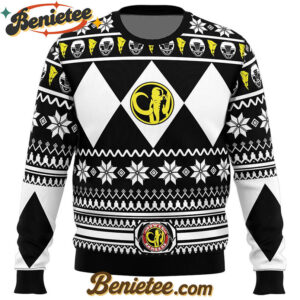 Mighty Morphin Black Ranger Power Rangers Ugly Christmas Sweater