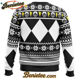 Mighty Morphin Black Ranger Power Rangers Ugly Christmas Sweater