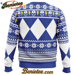 Mighty Morphin Blue Ranger Power Rangers Ugly Christmas Sweater