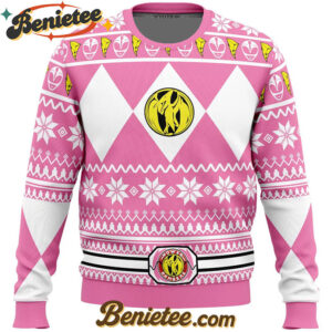 Mighty Morphin Pink Ranger Power Rangers Ugly Christmas Sweater