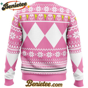 Mighty Morphin Pink Ranger Power Rangers Ugly Christmas Sweater