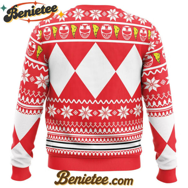 Mighty Morphin Red Ranger Power Rangers Ugly Christmas Sweater