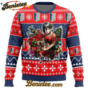 Mikasa Attack On Titan Ugly Christmas Sweater