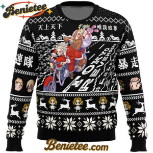 Mikey x Takemichi Christmas Ride Tokyo Revengers Ugly Christmas Sweater