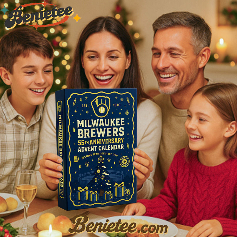 Milwaukee Brewers 55TH ANNIVERSARY Advent Calendar 2025 Christmas Gift, Christmas Idea, Christmas Countdown Advent Calendar Gift Box with 24 Acrylic Ornaments