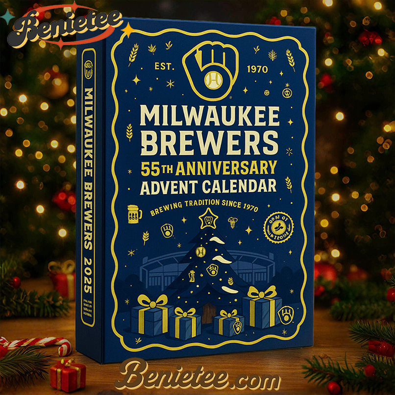 Milwaukee Brewers Advent Calendar 2025 55th Anniversary Christmas Gift, Christmas Idea, Christmas Countdown Advent Calendar Gift Box with 24 Acrylic Ornaments
