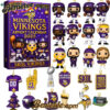 Minnesota Vikings Advent Calendar 2025, Christmas Countdown Advent Calendar Gift Box with 24 Acrylic Ornaments