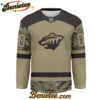Minnesota Wild - Premium NHL Camo Army Hockey Jersey