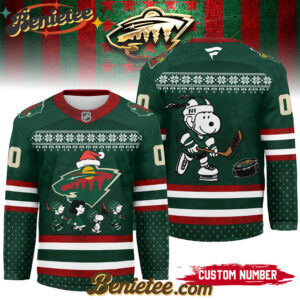 Minnesota Wild - Premium NHL Peanuts Snoopy Hockey Jersey