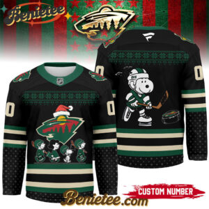 Minnesota Wild - Premium NHL Peanuts Snoopy Hockey Jersey Ver 2