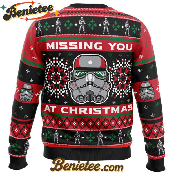 Missing You At Christmas Stormtrooper Star Wars Ugly Christmas Sweater
