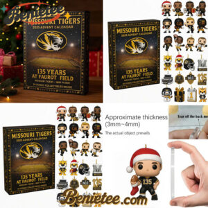 Missouri Tigers 135th Anniversary Advent Calendar 2025, Christmas Countdown Advent Calendar Gift Box with 24 Acrylic Ornaments