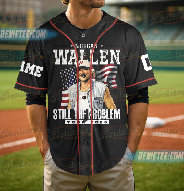 Custom Morgan Wallen Still The Problem Tour 2026 Baseball Jersey, Morgan Wallen Country Music Baseball Jersey