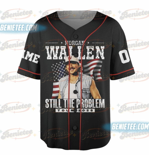 Custom Morgan Wallen Still The Problem Tour 2026 Baseball Jersey, Morgan Wallen Country Music Baseball Jersey