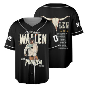 Personalized Morgan Wallen Still The Problem Tour 2026 Baseball Jersey, Morgan Wallen Country Music Baseball Jersey