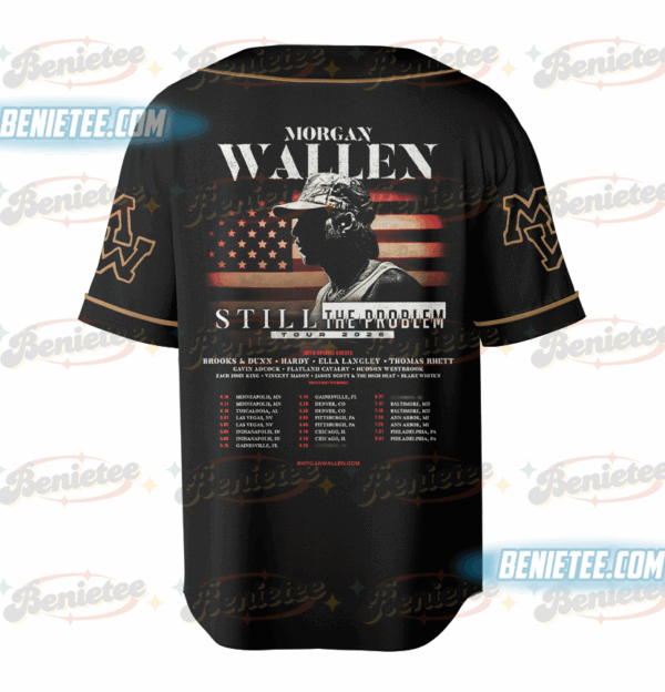 Morgan Wallen Still The Problem Tour 2026 Baseball Jersey, Morgan Wallen Country Music Baseball Jersey