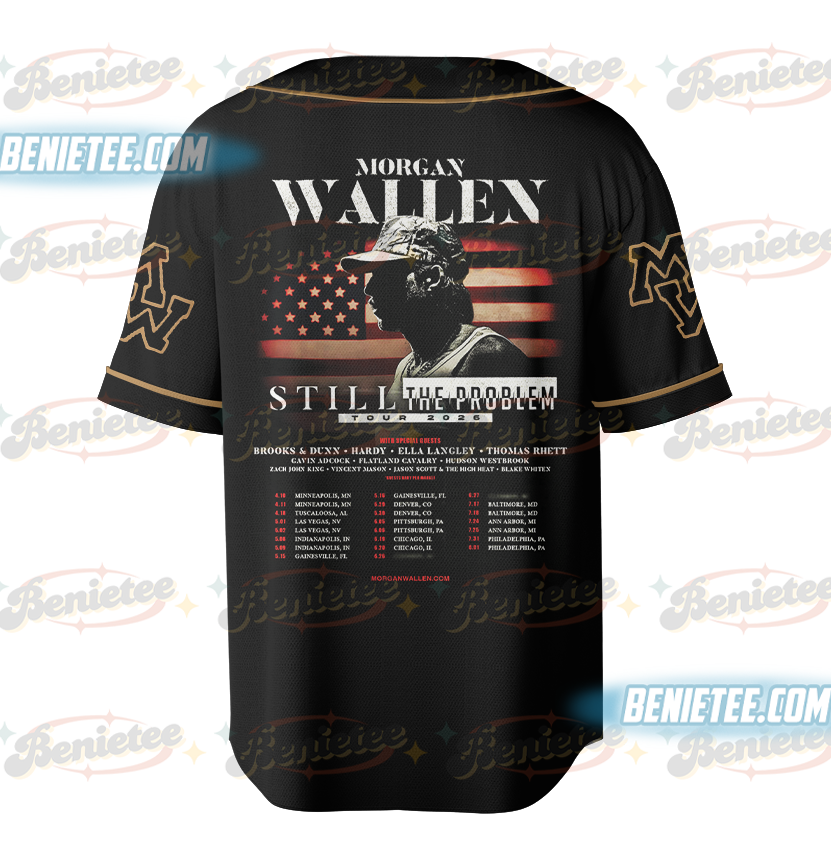 Morgan Wallen Still The Problem Tour 2026 Baseball Jersey, Morgan Wallen Country Music Baseball Jersey