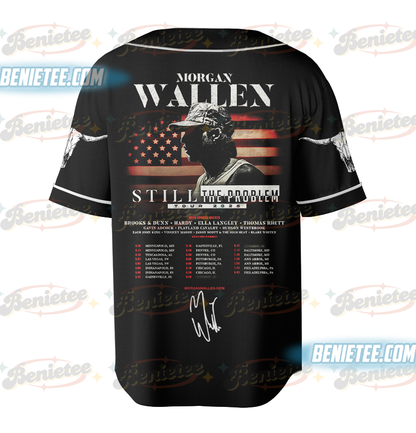 Morgan Wallen Still The Problem Tour 2026 Baseball Jersey, Morgan Wallen Still The Problem Tour 2026 Baseball Jersey, Morgan Wallen Country Music Tour Baseball Jersey 2026