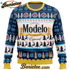 Modelo Especial Beer Ugly Christmas Sweater