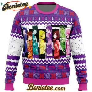 Monogatari Girls Bakemonogatari Ugly Christmas Sweater