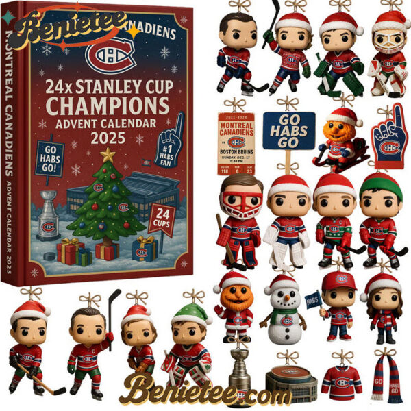 Montreal Canadiens Advent Calendar 2025, Christmas Countdown Advent Calendar Gift Box with 24 Acrylic Ornaments