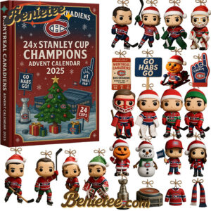 Montreal Canadiens Advent Calendar, Christmas Countdown Advent Calendar Gift Box with 24 Acrylic Ornaments
