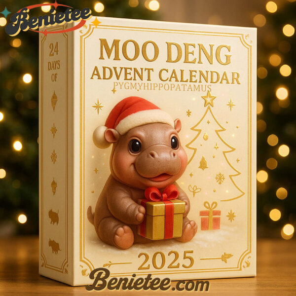 Moo Deng Advent Calendar 2025, Christmas Countdown Advent Calendar Gift Box with 24 Acrylic Ornaments