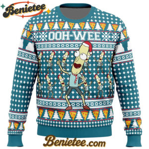 Mr. Poopybutthole Ohh Wee Rick n Morty Ugly Christmas Sweater