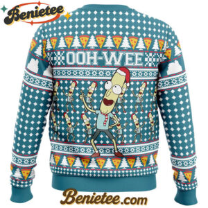 Mr. Poopybutthole Ohh Wee Rick n Morty Ugly Christmas Sweater