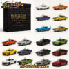 Muscle Car Advent Calendar 2025, Christmas Countdown Advent Calendar Gift Box with 24 Acrylic Ornaments