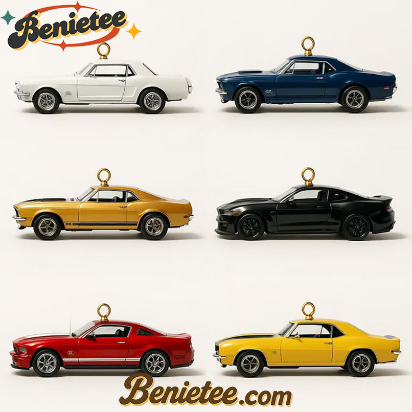 Muscle Car Advent Calendar 2025, Christmas Countdown Advent Calendar Gift Box with 24 Acrylic Ornaments