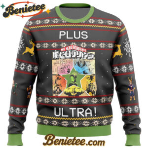 My Hero Academia Boku No Plus Ultra Ugly Christmas Sweater