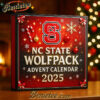 NC State Wolfpack Advent Calendar 2025, Christmas Countdown Advent Calendar Gift Box with 24 Acrylic Ornaments