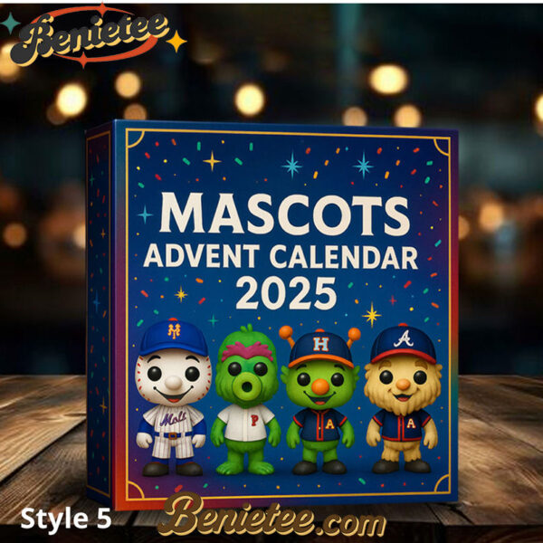 NEW MLB Mascot Advent Calendar Toys Christmas Gift, Christmas Idea, Christmas Countdown Advent Calendar Gift Box with 24 Acrylic Ornaments