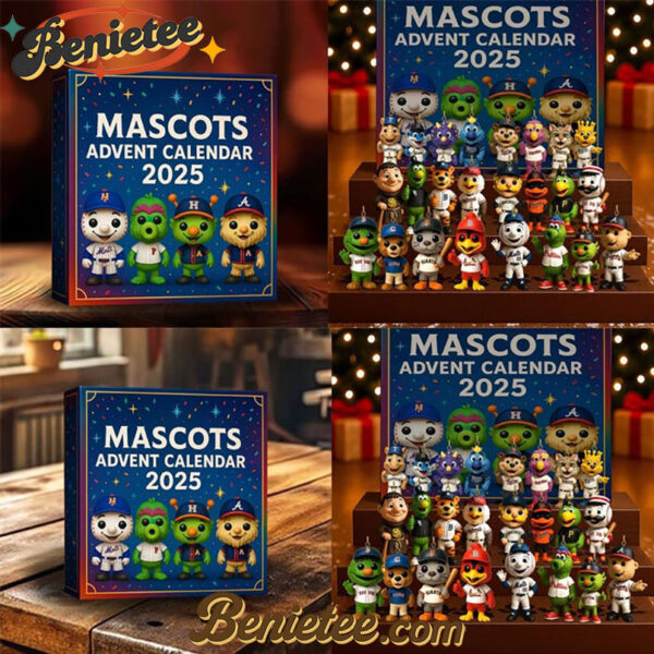 NEW MLB Mascot Advent Calendar Toys Christmas Gift, Christmas Idea, Christmas Countdown Advent Calendar Gift Box with 24 Acrylic Ornaments