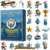 NEW Manchester City Advent Calendar, Christmas Countdown Advent Calendar Gift Box with 24 Acrylic Ornaments