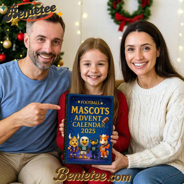 NFL Mascots Advent Calendar 2025 Christmas Gift, Christmas Idea, Christmas Countdown Advent Calendar Gift Box with 24 Acrylic Ornaments