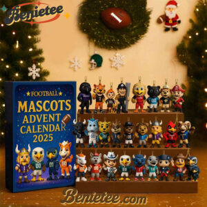 NFL Mascots Advent Calendar 2025 Christmas Gift, Christmas Idea, Christmas Countdown Advent Calendar Gift Box with 24 Acrylic Ornaments