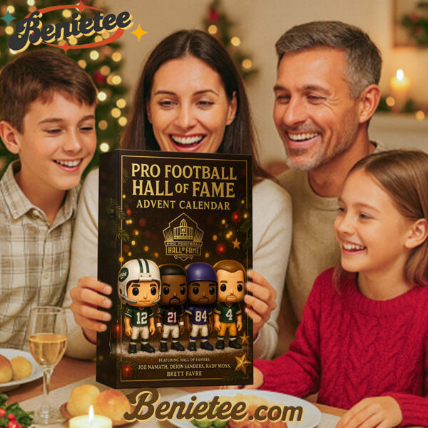 NFL Pro Football Hall of Fame 2025 Advent Calendar, Christmas Countdown Advent Calendar Gift Box with 24 Acrylic Ornaments