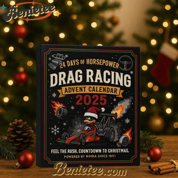 NHRA Speed Christmas Advent Calendar, Christmas Countdown Advent Calendar Gift Box with 24 Acrylic Ornaments