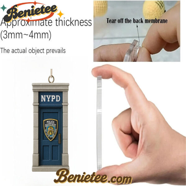 NYPD 80th Anniversary Advent Calendar, Christmas Countdown Advent Calendar Gift Box with 24 Acrylic Ornaments